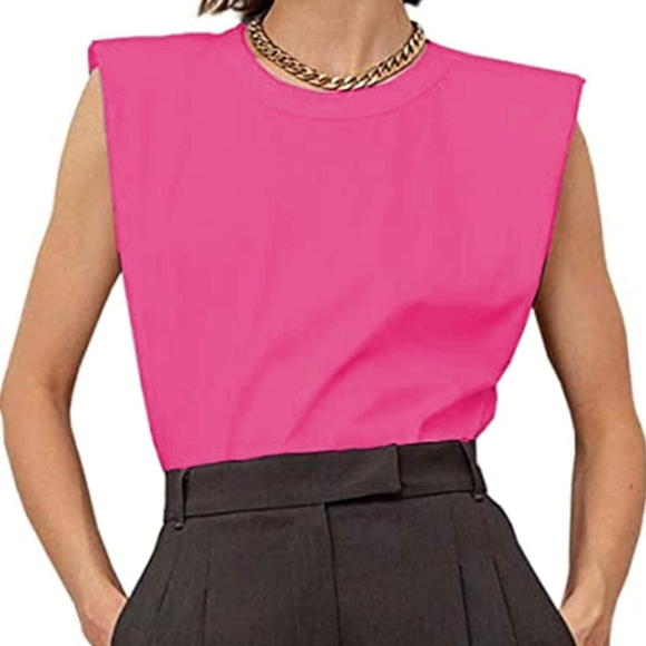 Avanova Women's Pink NWOT Padded Muscle Tee Sizes S/M/XL - Picture 6 of 6